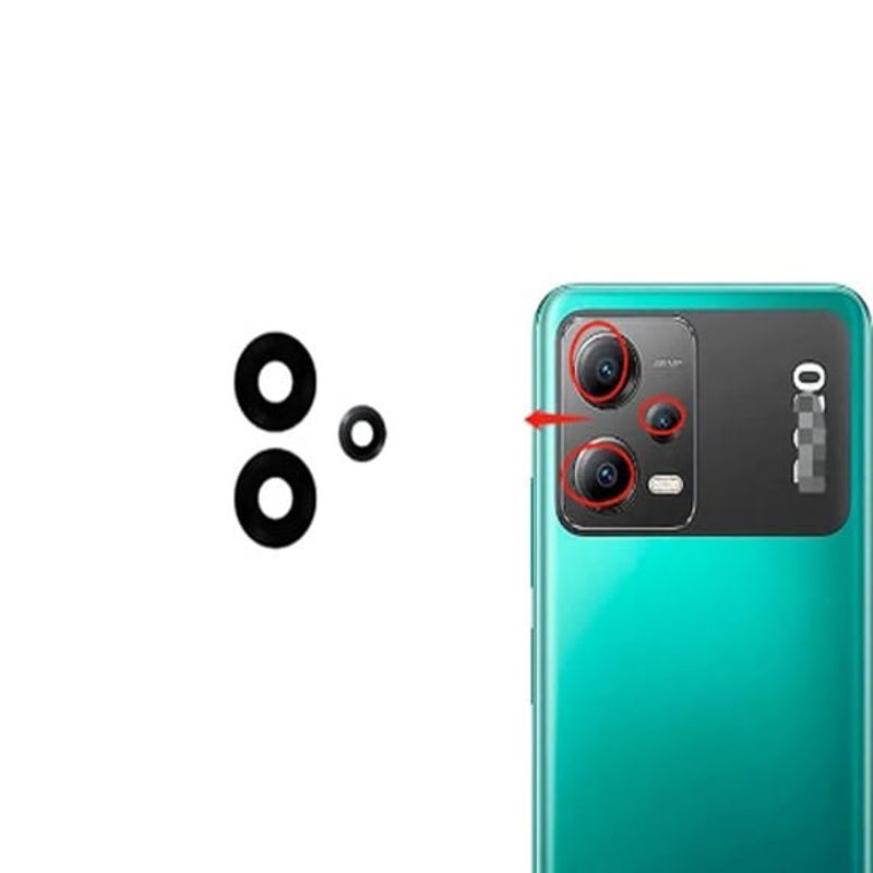 GENERICO - Repuesto lente Vidrio de cámara Pocophone X5 5G