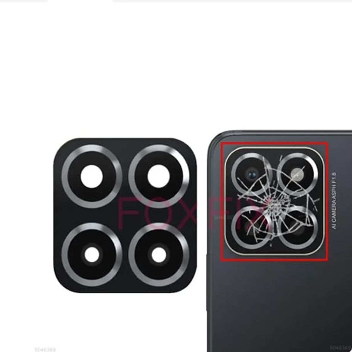 GENERICO - Repuesto lente Vidrio de cámara Huawei Honor X6