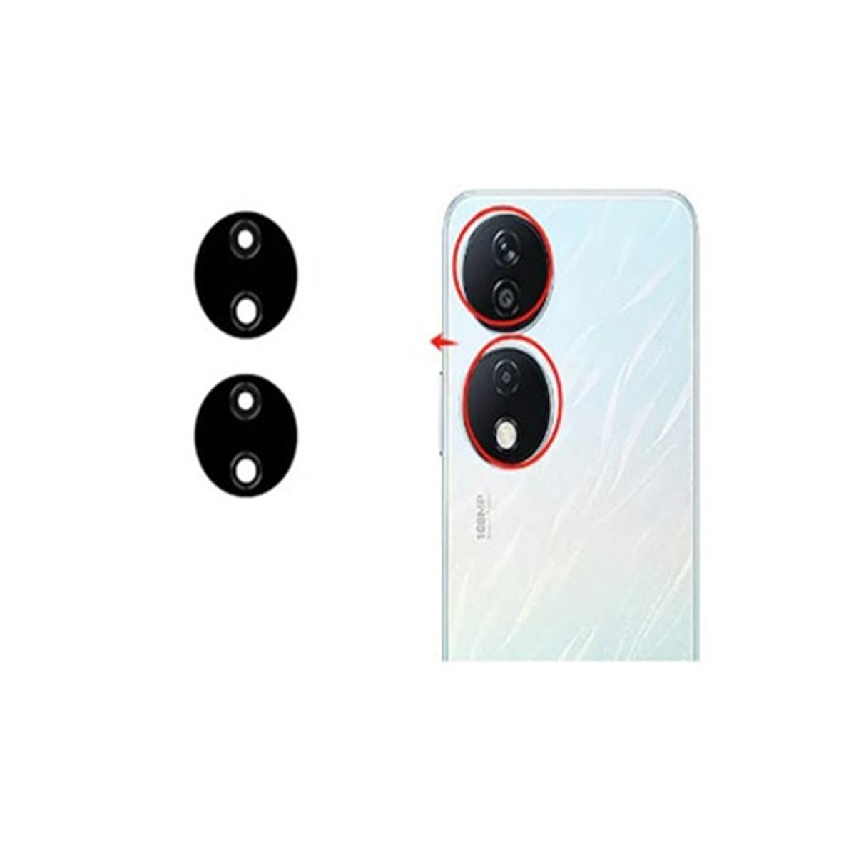 GENERICO - Repuesto lente Vidrio de cámara Huawei Honor X7B 4g