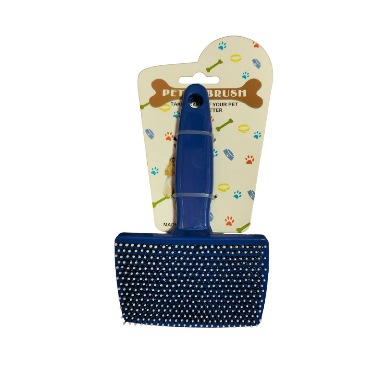 GENERICO - Cepillo carda rasqueta azul desenredante para perros chico
