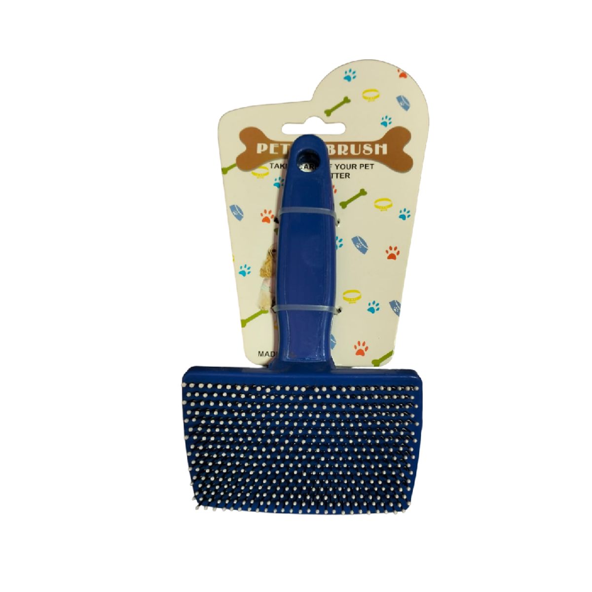 GENERICO - Cepillo carda rasqueta azul desenredante para perros chico