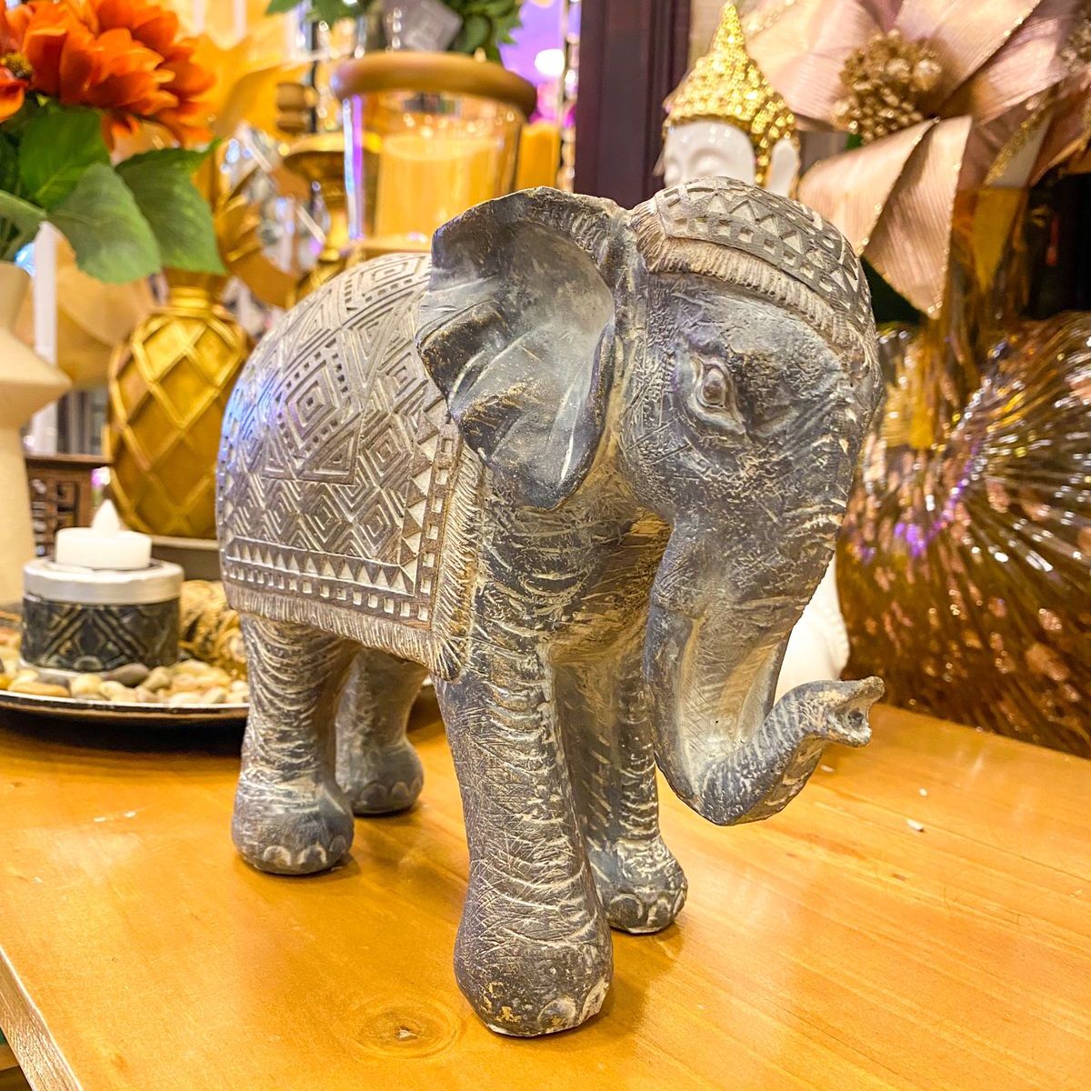 CONCEPT - Figura Elefante Rustico 23x10x17 cm