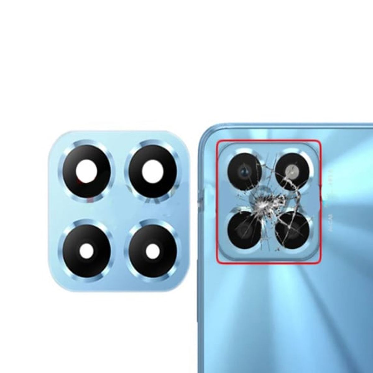 GENERICO - Repuesto lente Vidrio de cámara Huawei Honor X8 5G