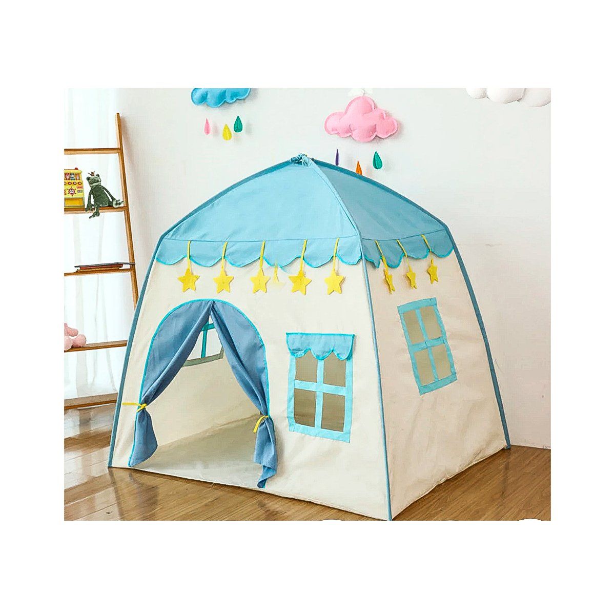 GRETAIL - Carpa Boutique Casita 130cm x 130cm Amplia Celeste