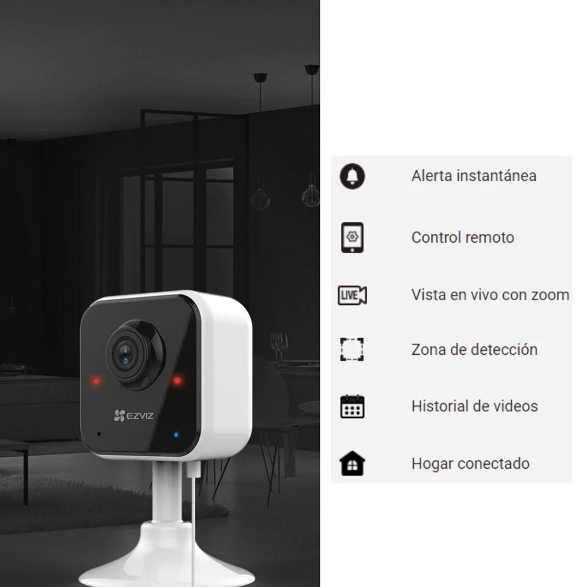 EZVIZ - EZVIZ H1C Cámara de seguridad WIFI 2MP 1080P FullHD