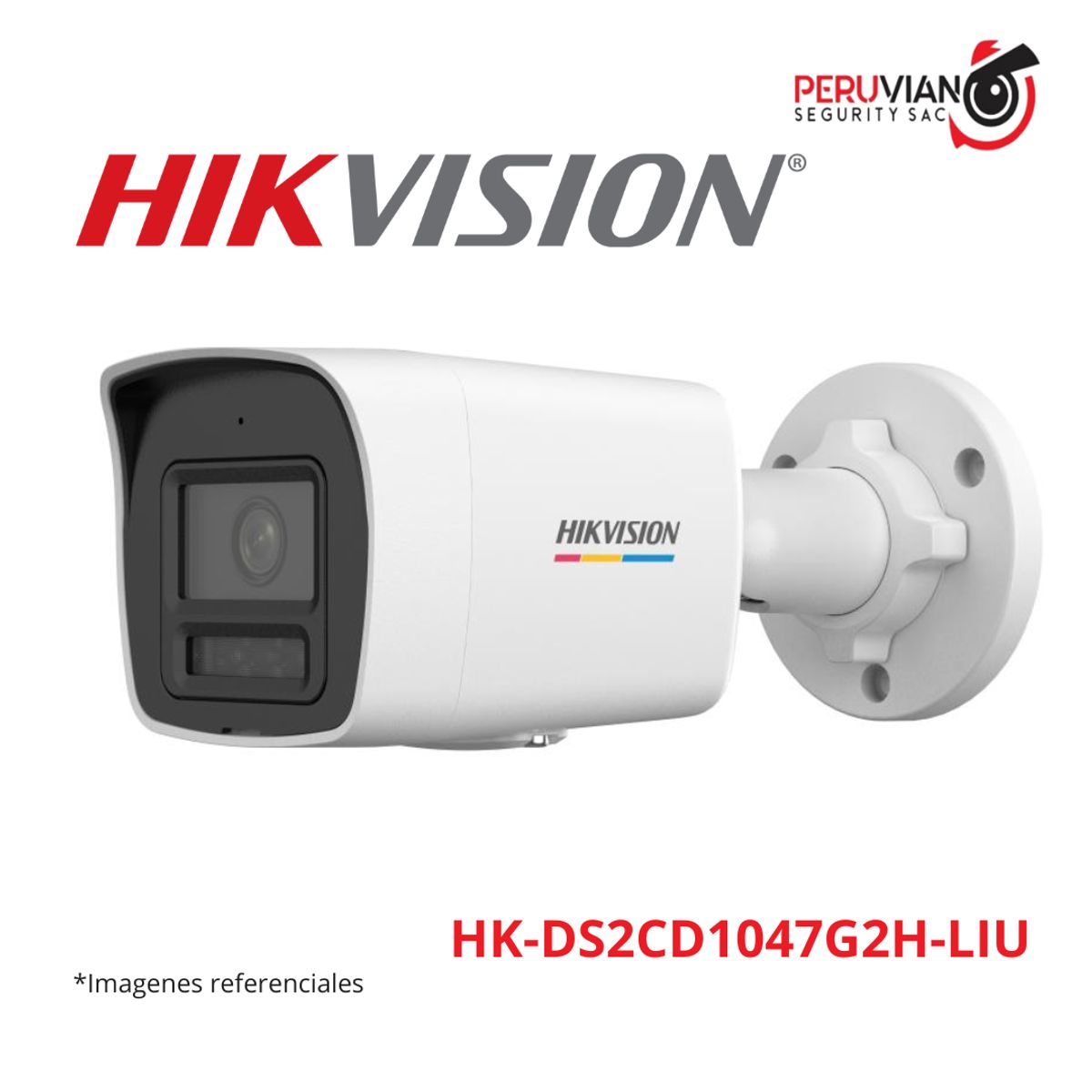 HIKVISION - COLORVU TUBO IP 4MP 2.8MM IP67 Smart Hybrid Light up   HK-DS2CD1047G2H-LIU