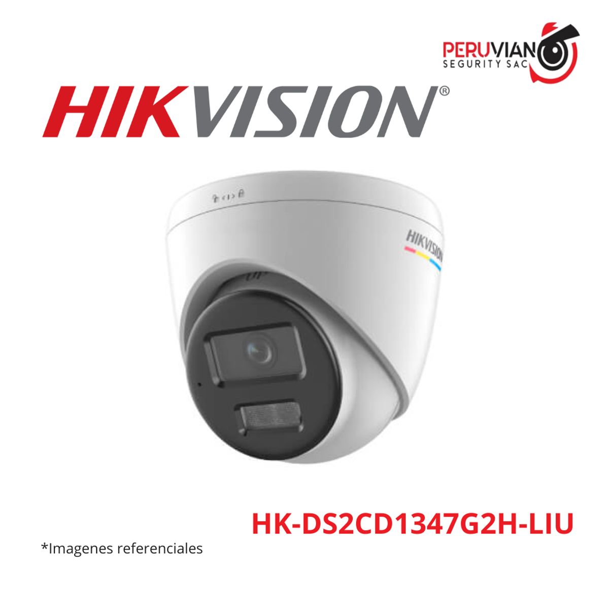 HIKVISION - COLORVU TURRET IP 4MP 28MM D-WDR IP67 4 HK-DS2CD1347G2H-LIU