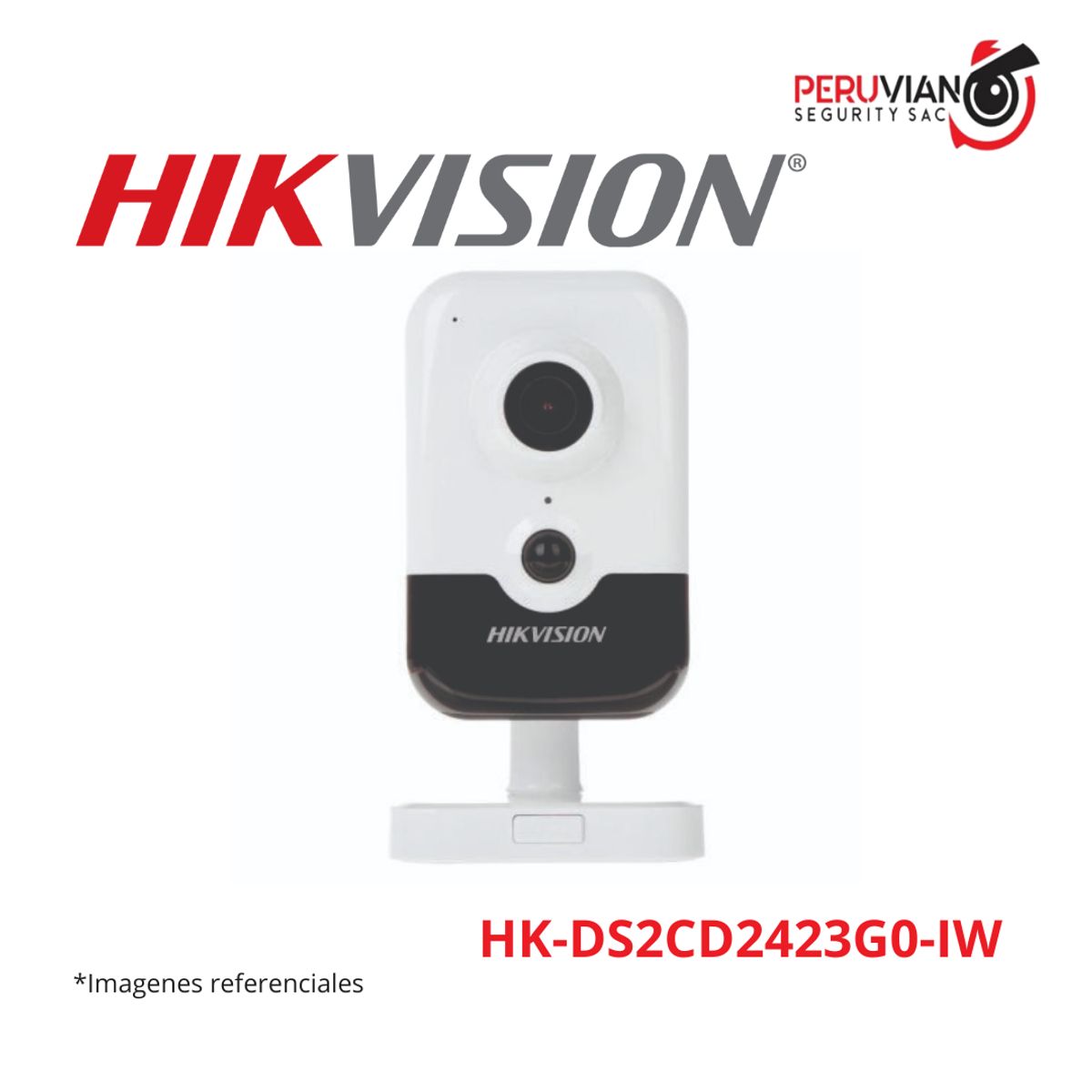 HIKVISION - CAMARA TIPO CUBO IR 2MP C/LENTE 2.8MM  HK-DS2CD2423G0-IW