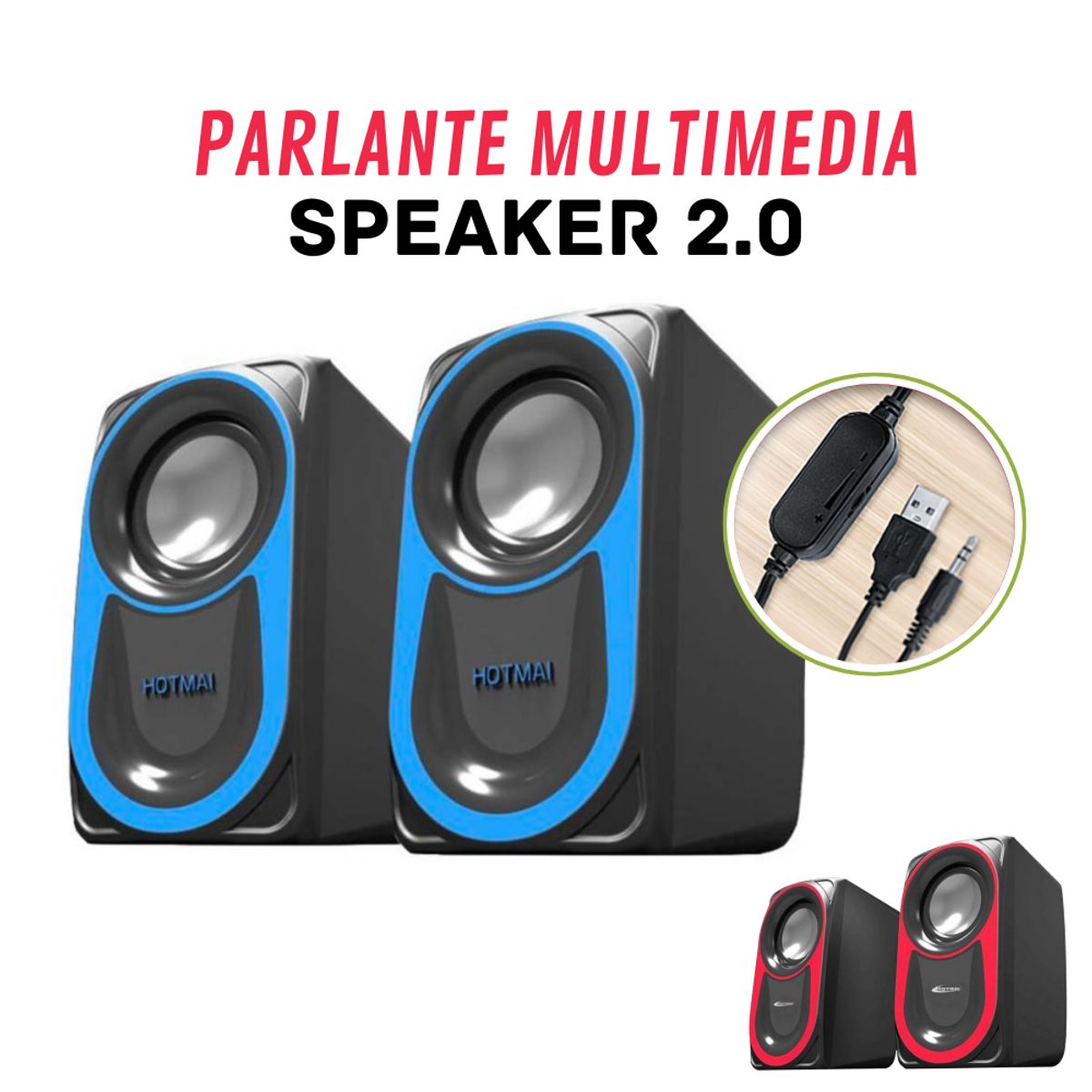 GENERICO - Parlante Multimedia para Laptop PC Computadores  HN-88