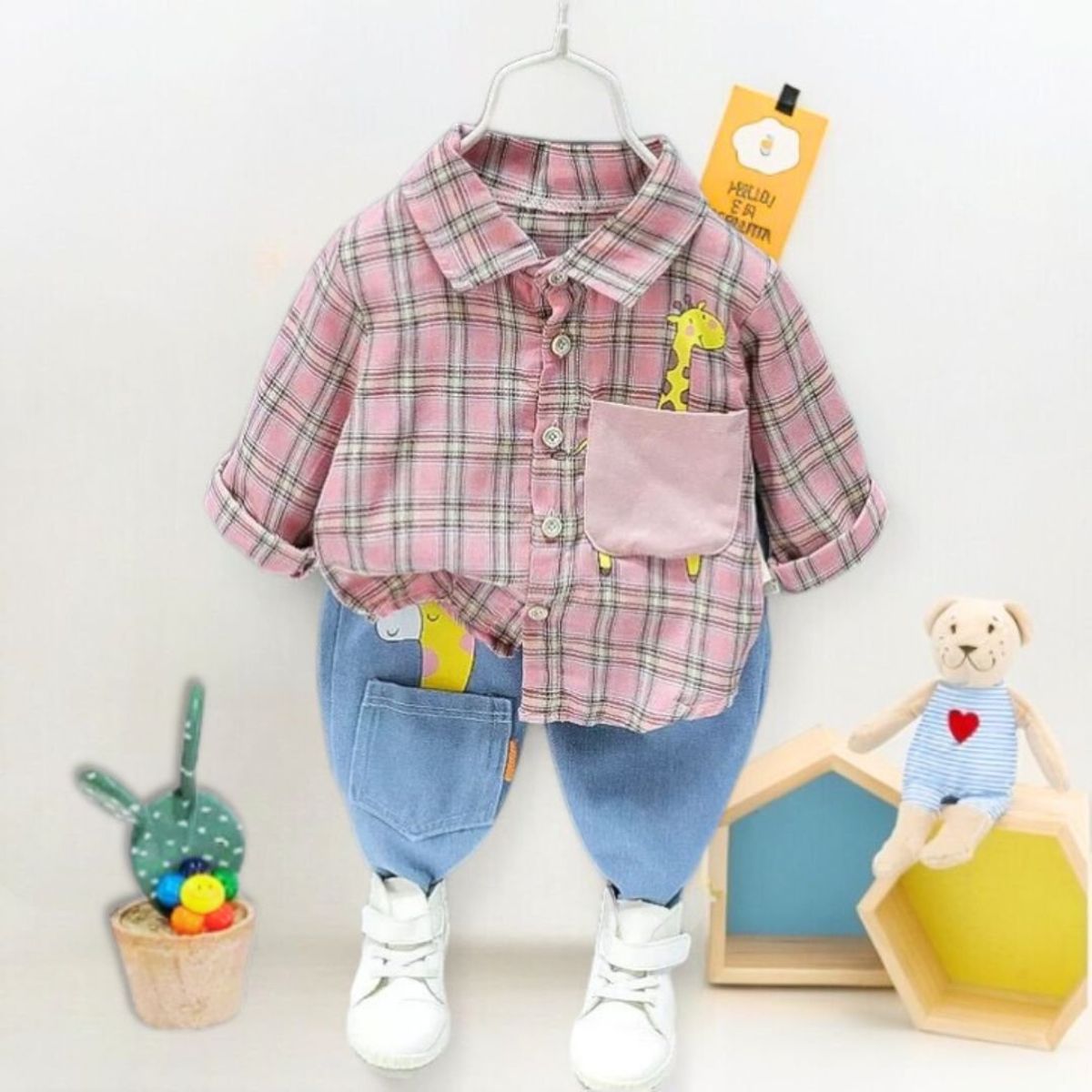 GENERICO - ROPA PARA NIÑO MODELO JIRAFA-  2 PIEZAS