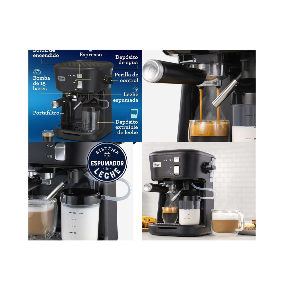 OSTER - Cafetera para Espresso Oster® BVSTEM5501B