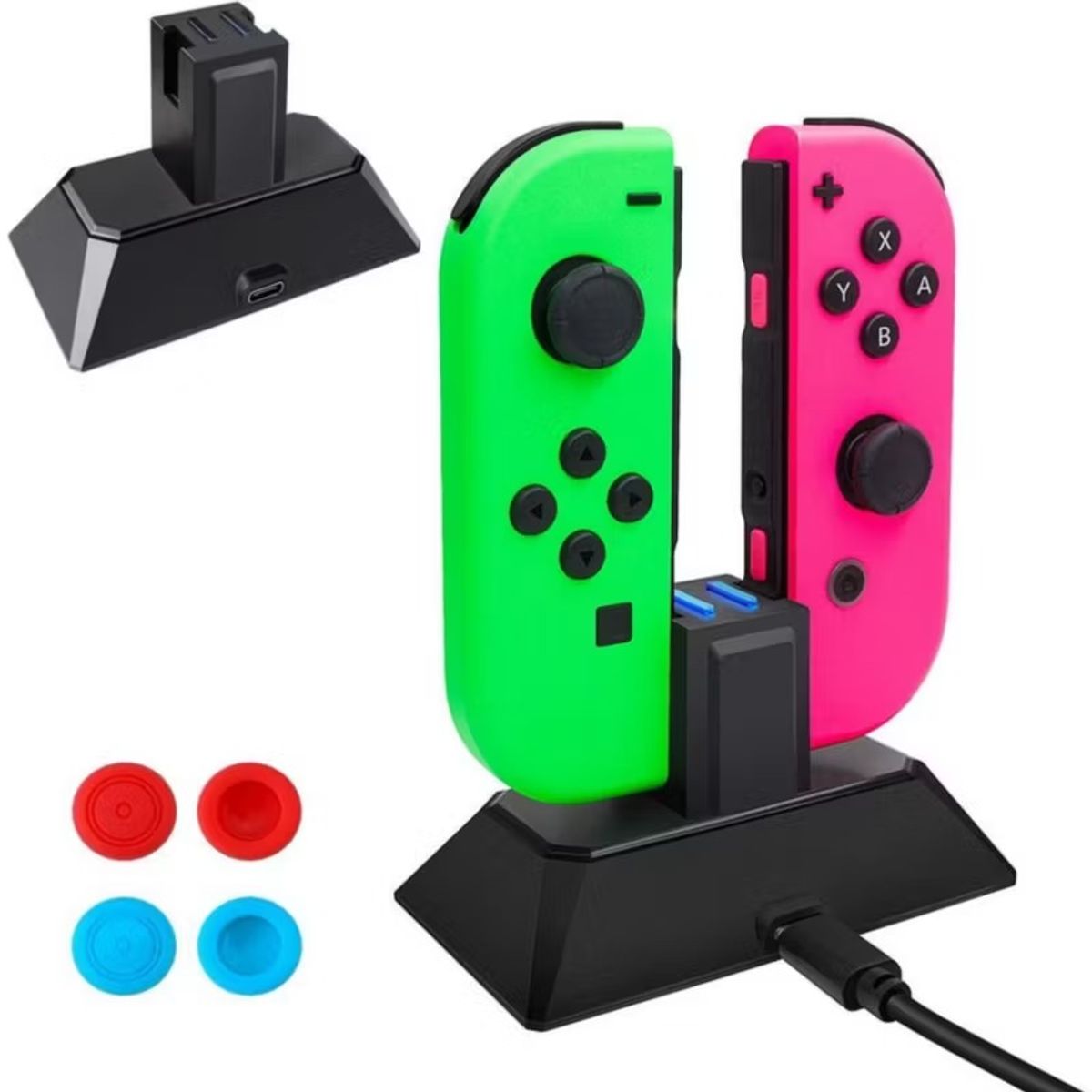OEM - Cargador de Mandos NS Switch Base de Carga para Controladores Joy-Con.