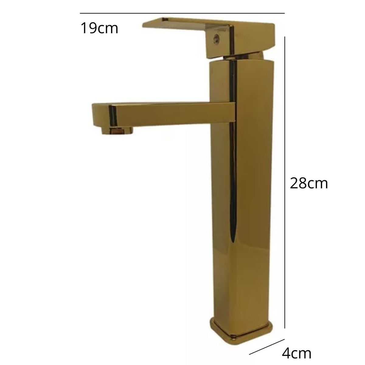 GENERICO - Grifo Alto Mezcladora Monomando Ovalin Bowl Dorado Oro Bronce macizo