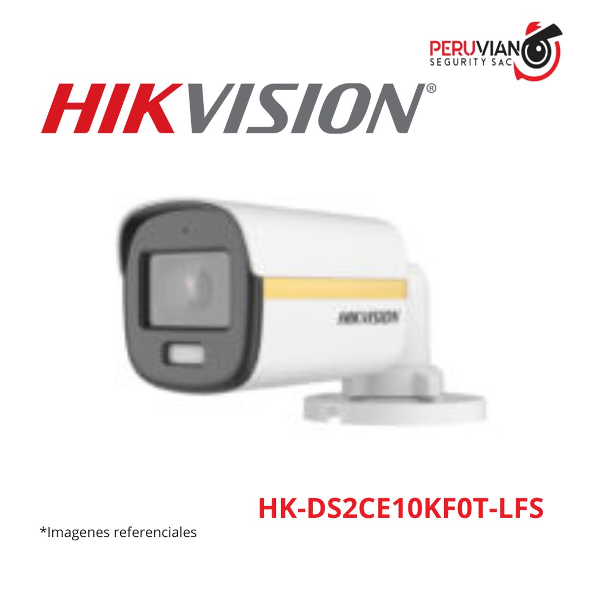 HIKVISION - TUBO 5MP lente 2.8mm, IR  inteligente hasta 20 mtrs.IP67  HK-DS2CE10KF0T-LFS