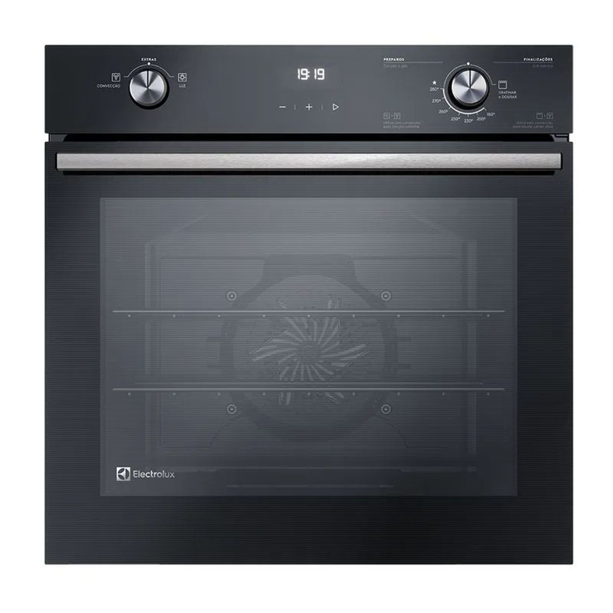 ELECTROLUX - Horno Convección Empotrable a Gas Electrolux 80L Negro OE8GH