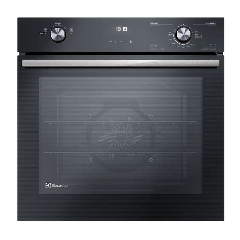 ELECTROLUX - Horno Convección Empotrable a Gas Electrolux 80L Negro OE8GH