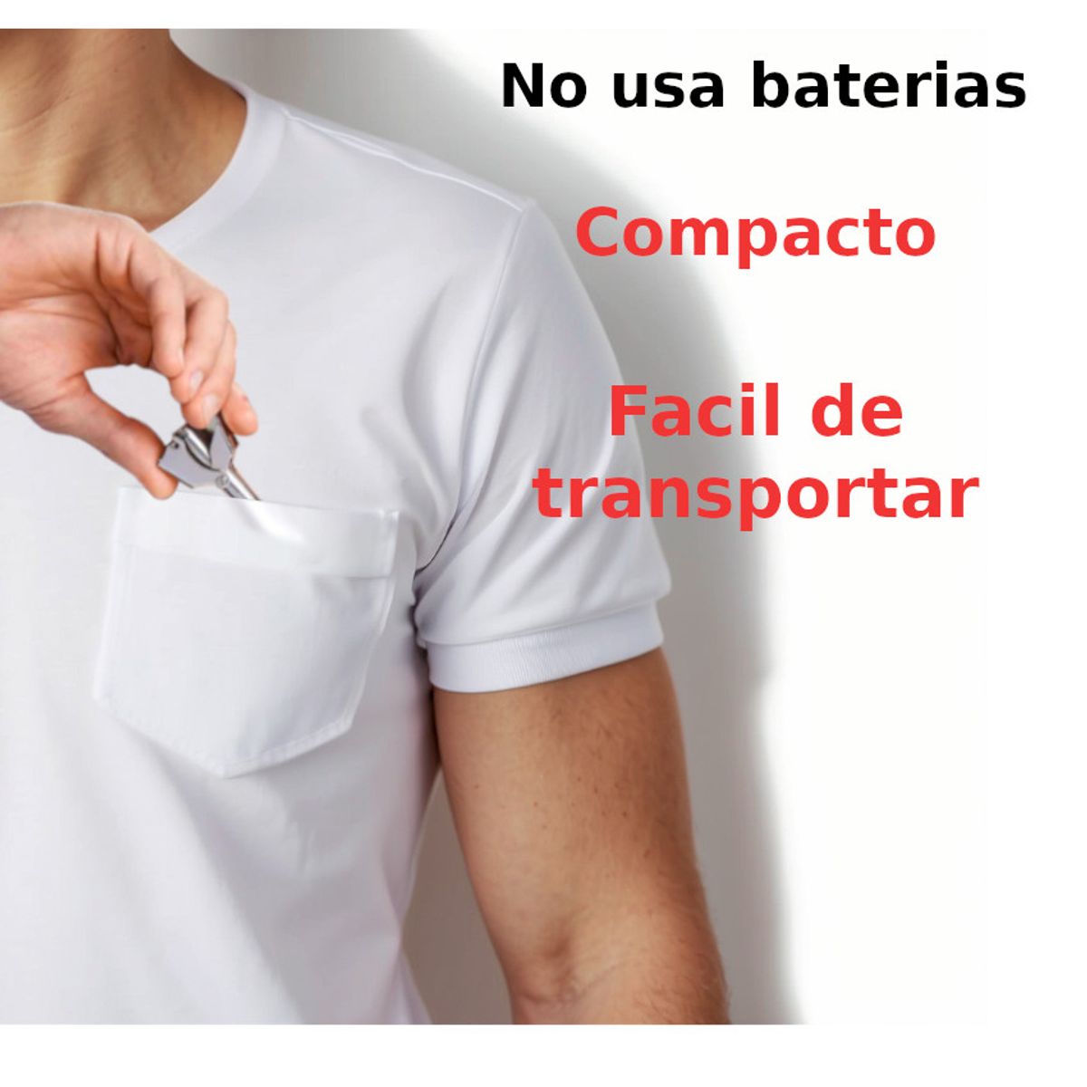 GENERICO - Trimmer Nasal Recortadora Manual Cuchillas ACERO +Case Metal