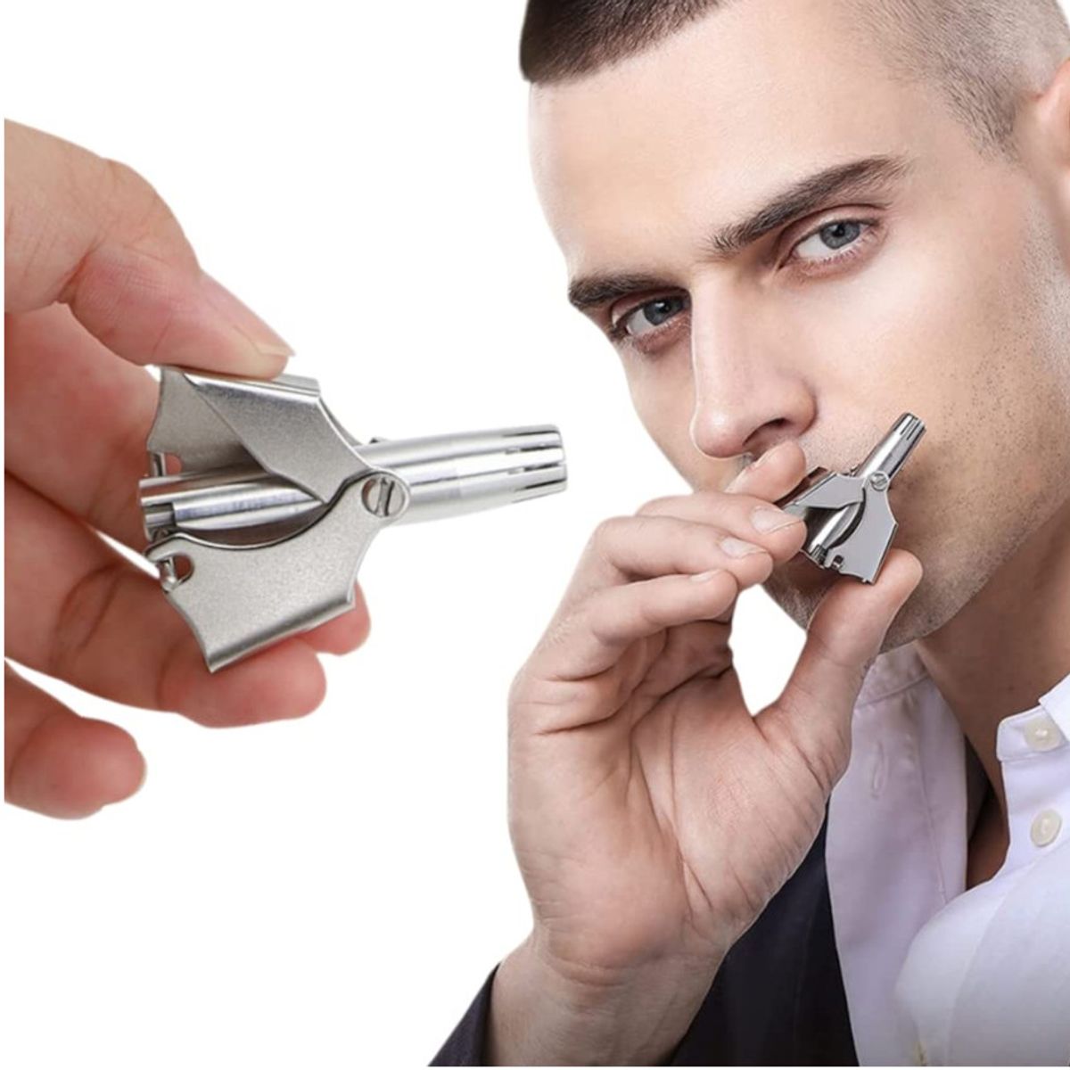 GENERICO - Trimmer Manual Cortador bello Nasal Hombre Mujer Ideal+Estuche Regalo