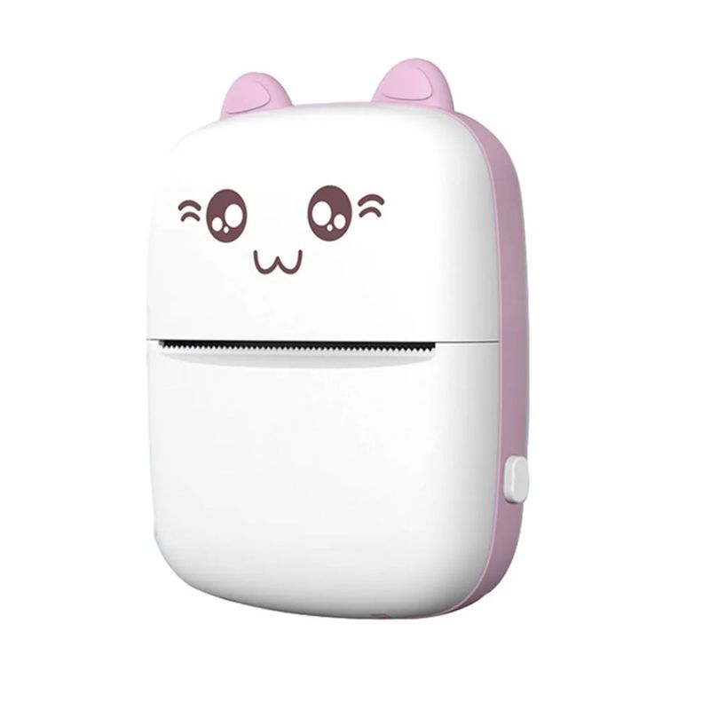 GENERICO - Impresora termica inalambrica BT 200dpi etiqueta foto USB Rosado