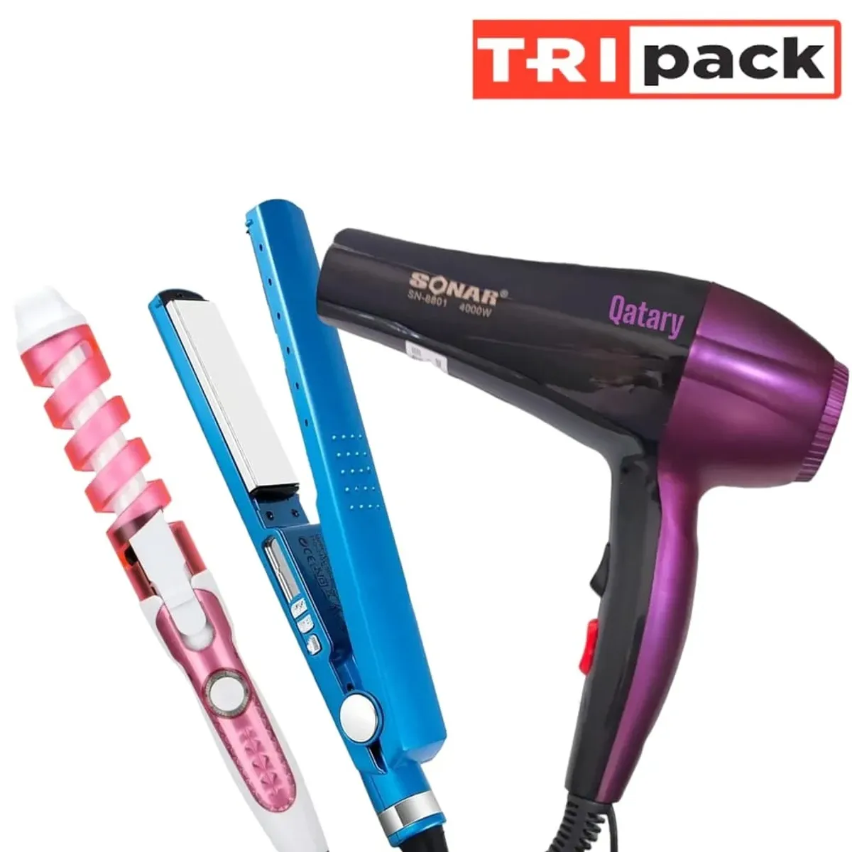 OEM - Trio Plancha Nano Plancha  Secadora 4000W  Rizador Ondulador