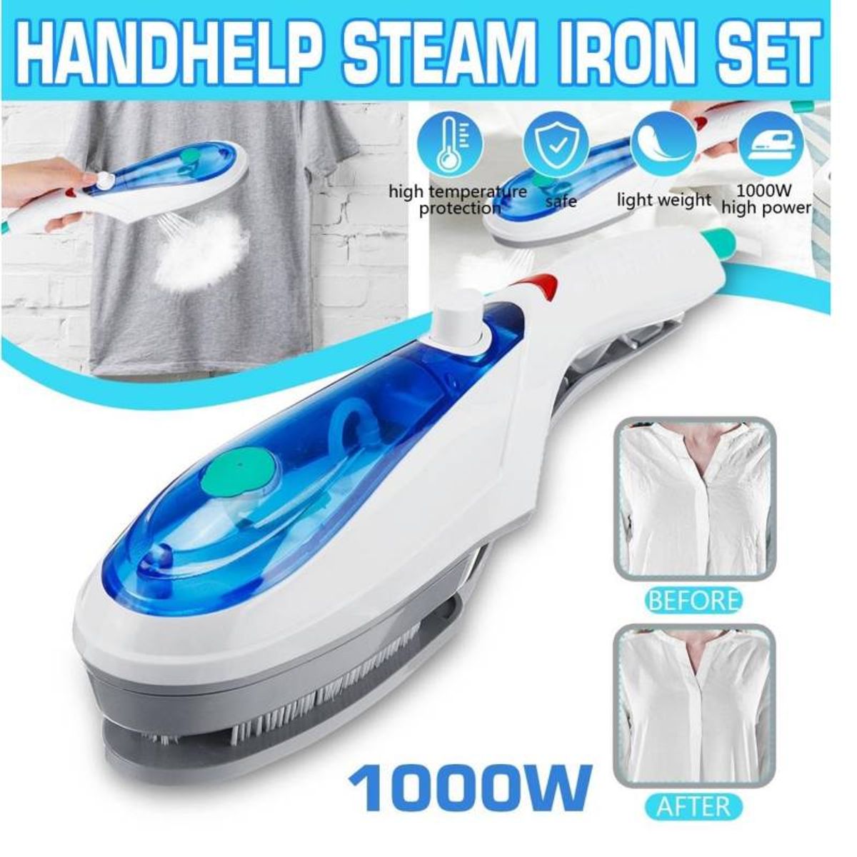 OEM - Plancha Electrica a Vapor de Mano Portatil Viajero Planchado a Vapor