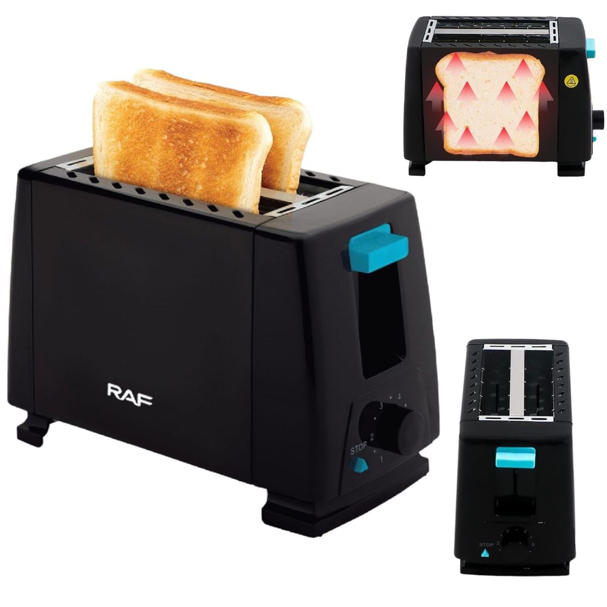 OEM - Tostadora de Pan en Molde Eléctrica de 650W para 2 Rebanadas a la Vez