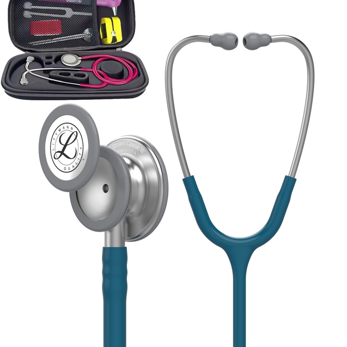 3M - Estetoscópio 3M Littmann® Classic III™ 5623 Azul Caribe + Estuche