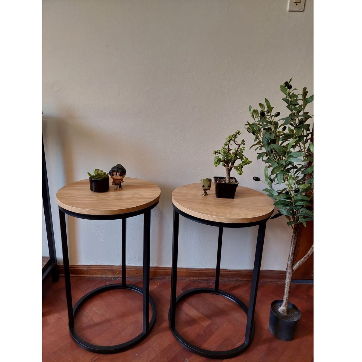 GENERICO - pack Mesa auxiliar industrial color panela 40 cm x 60 altura