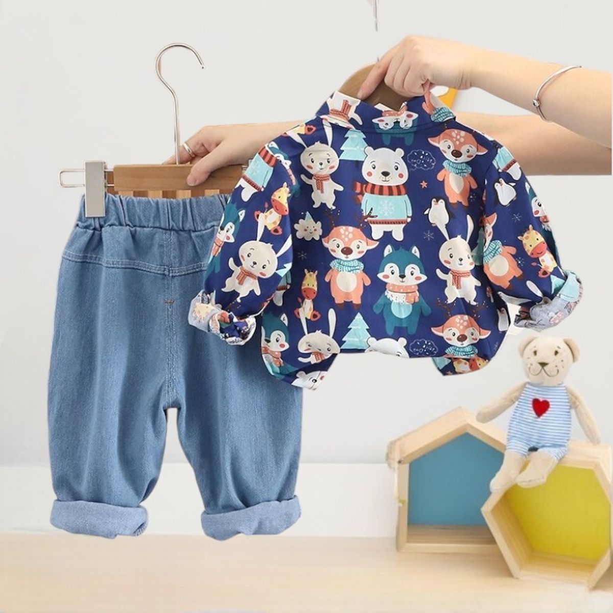 GENERICO - ROPA PARA NIÑO BEBÉ - SET 2 PIEZAS ( CAMISA + PANTALÓN )