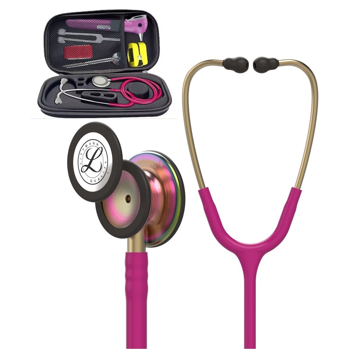 3M - Estetoscópio 3M™ Littmann® Classic III™ 5807 Azul Caribe + Estuche