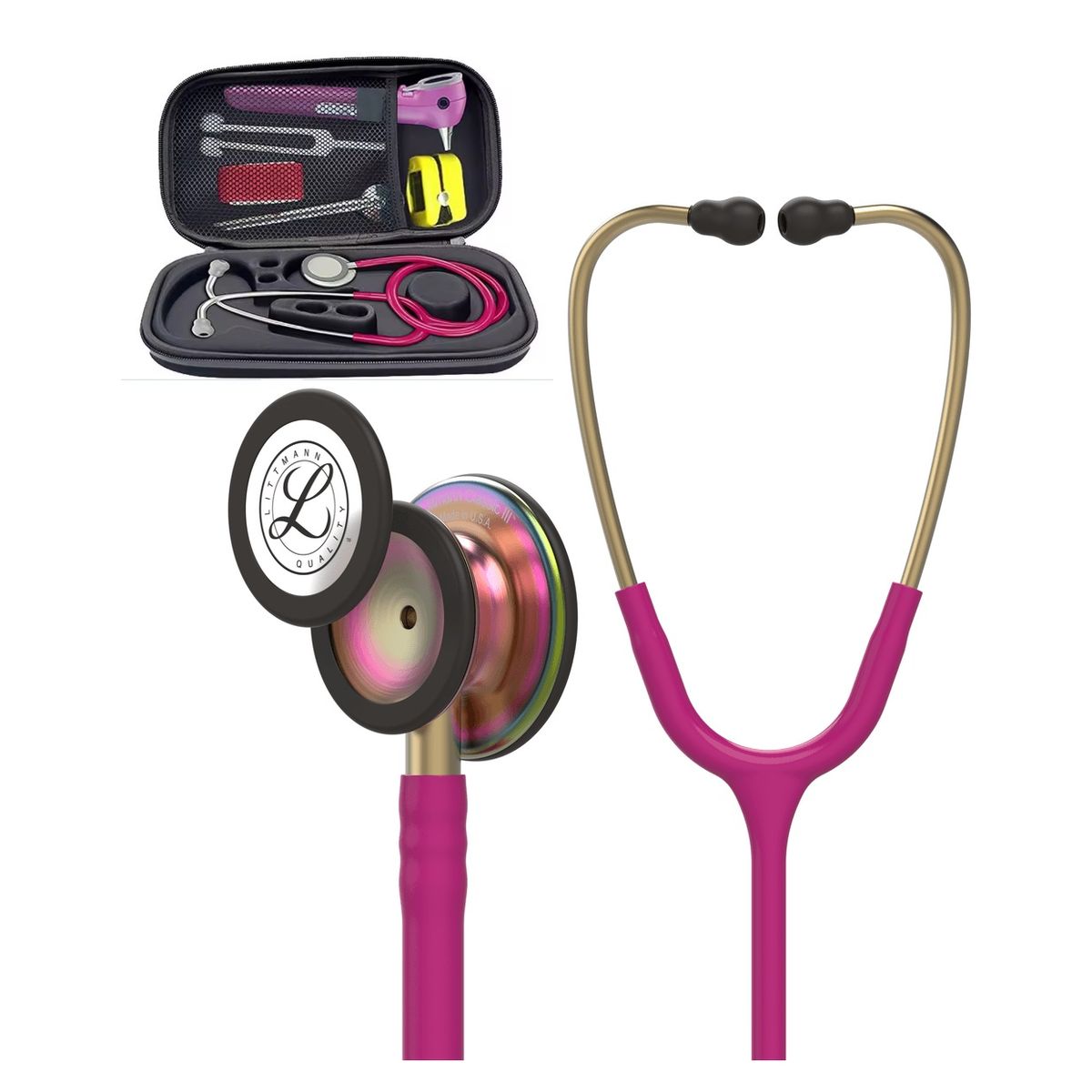 3M - Estetoscópio 3M™ Littmann® Classic III™ 5807 Azul Caribe + Estuche