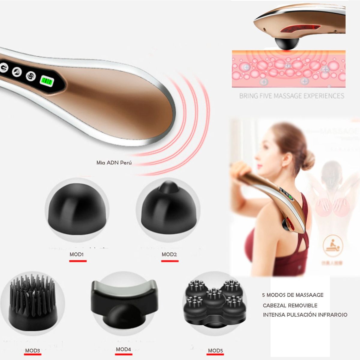 GENERICO - Masajeador eléctrico para cuello y piernas