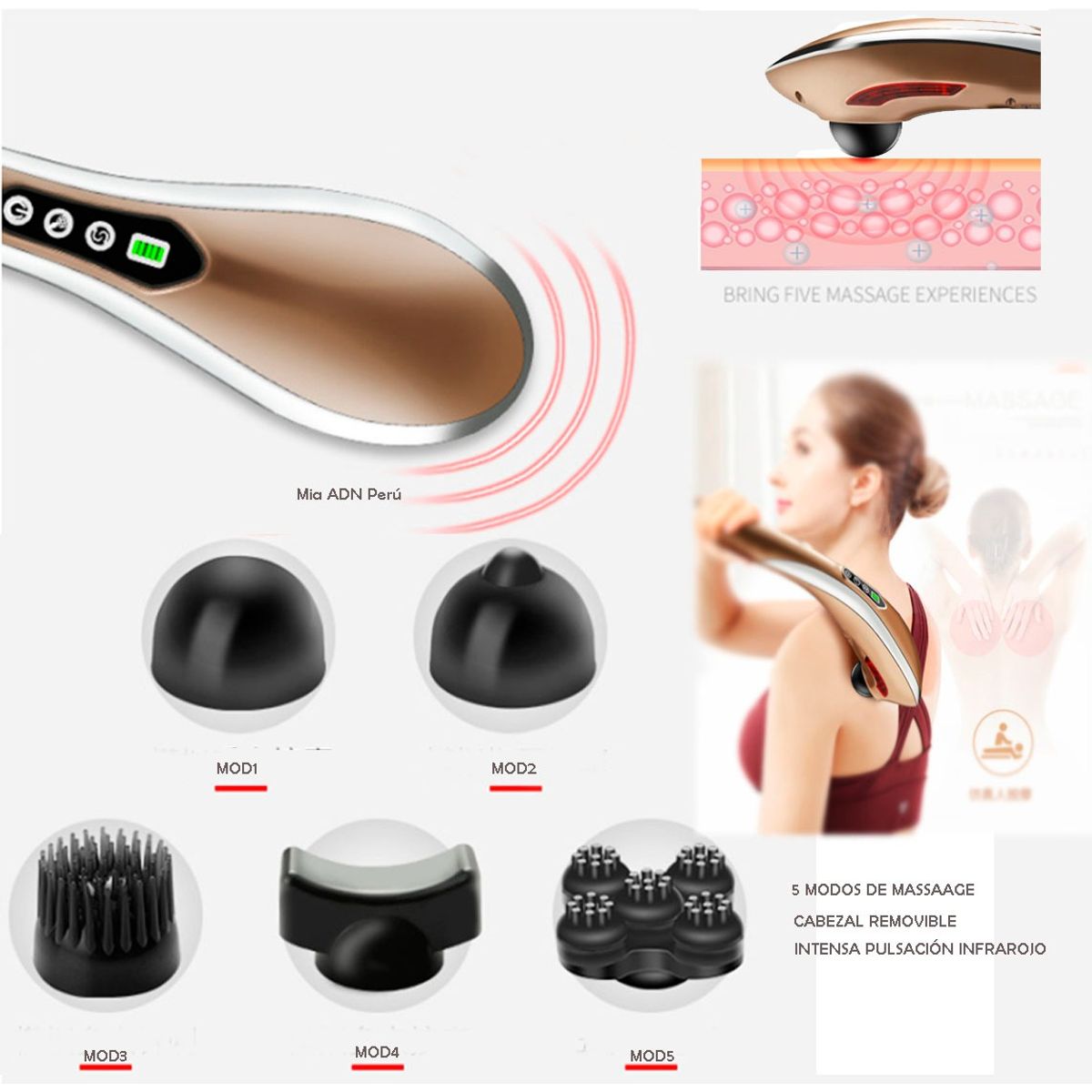 GENERICO - Masajeador eléctrico para cuello y piernas