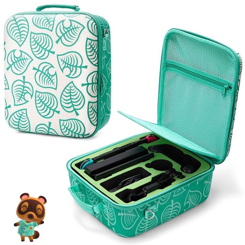 VARIOS - Maleta para Nintendo Switch y Oled Animal Crossing Verde Grande
