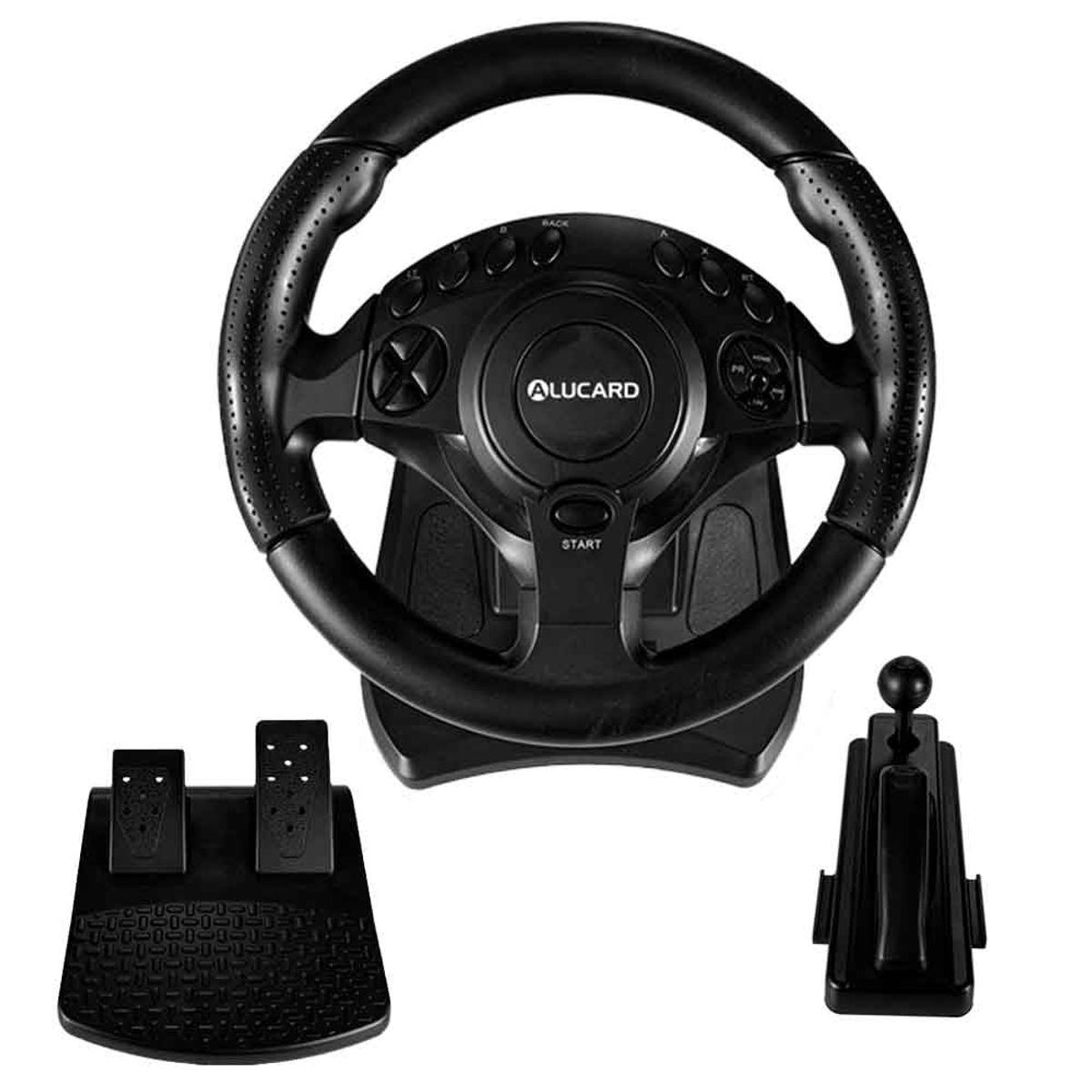 VARIOS - Timón con Pedales para PS4, PC, Switch, Xbox One-360 180 alu ns9877