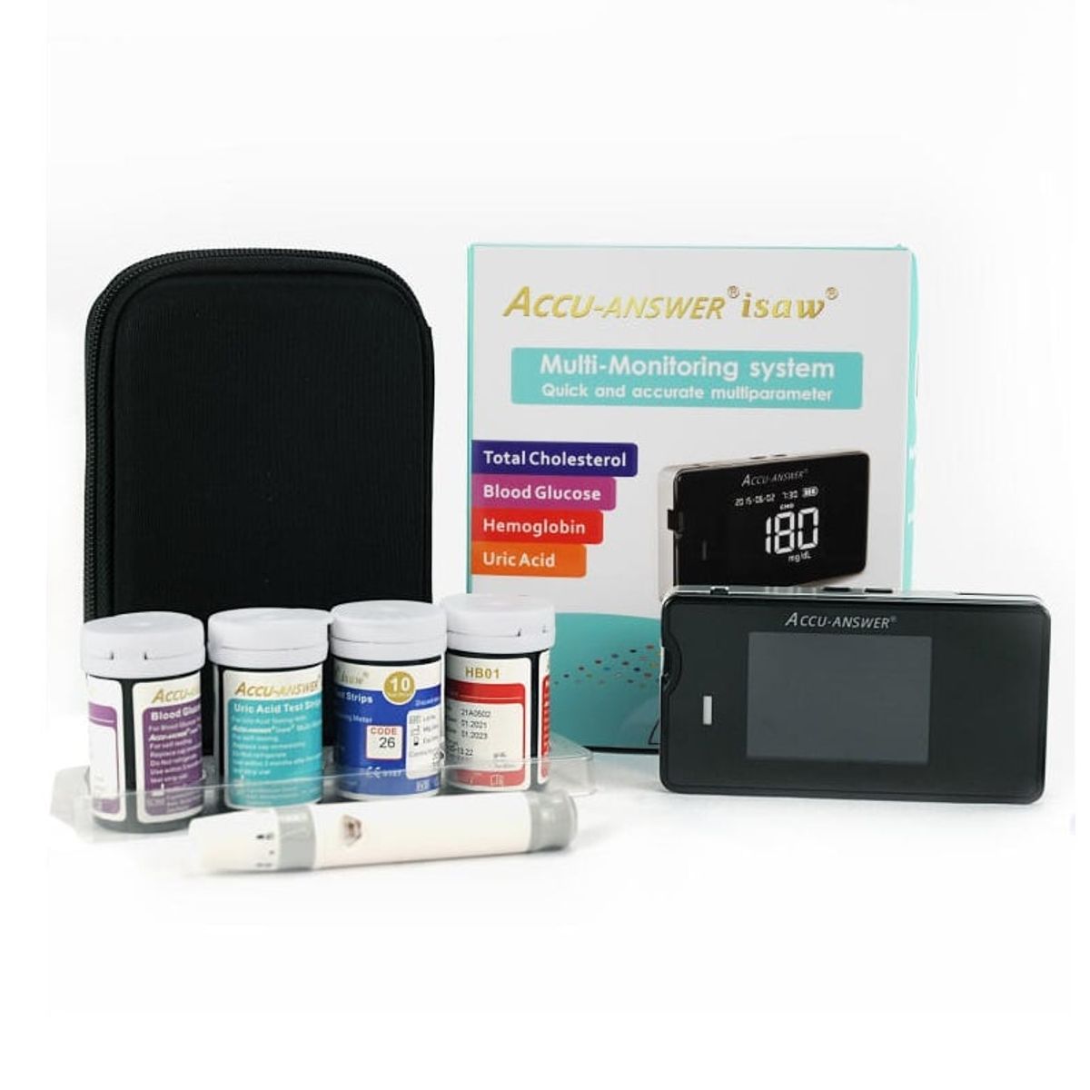 OEM - MEDIDOR COLESTEROL, HEMOGLOBINA, ACIDO URICO Y GLUCOSA 4 EN 1