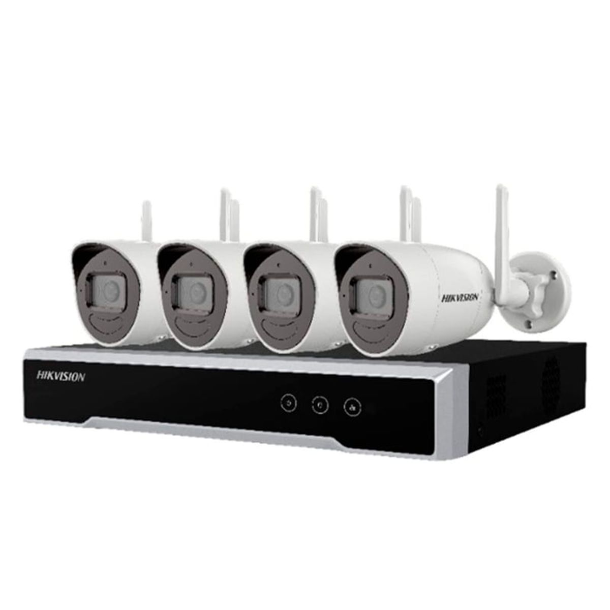 HIKVISION - Kit de monitoreo HIKVISION (1 NVR Wi-Fi de 4 Canales + 4 Camaras Wi-Fi de 2 MP)