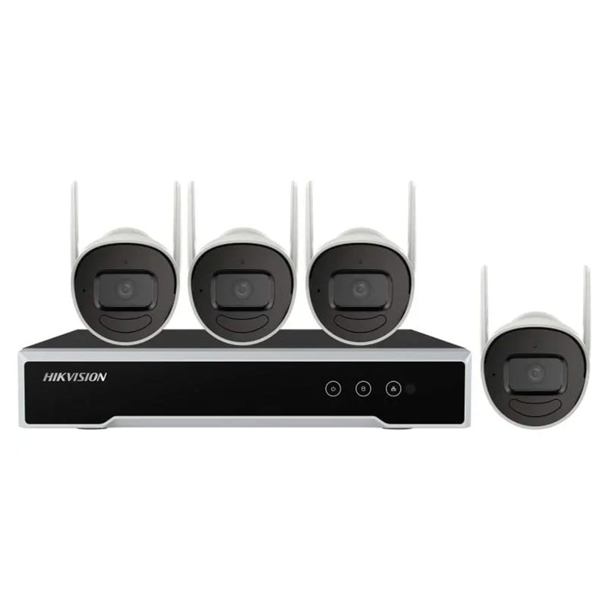 HIKVISION - Kit de monitoreo HIKVISION (1 NVR Wi-Fi de 4 Canales + 4 Camaras Wi-Fi de 2 MP)