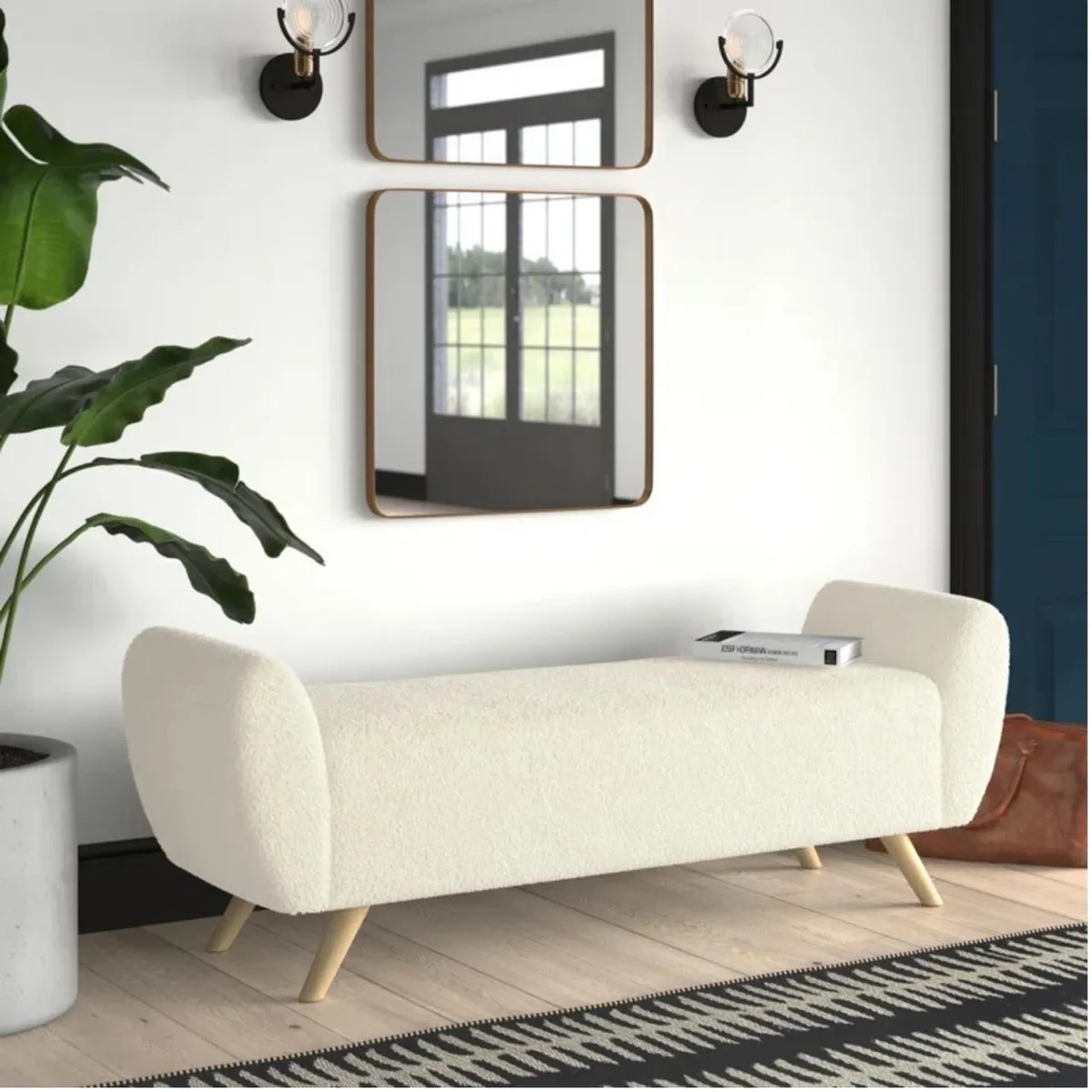 GENERICO - Banqueta Baúl Alice Blanco Decoban Hogar