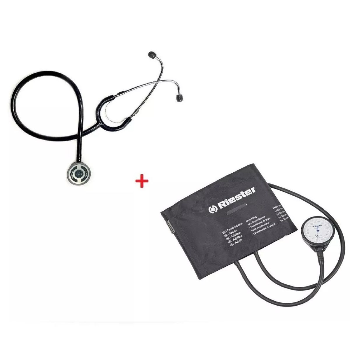RIESTER - TENSIOMETRO MANUAL Y ESTETOSCOPIO - RIESTER NEGRO