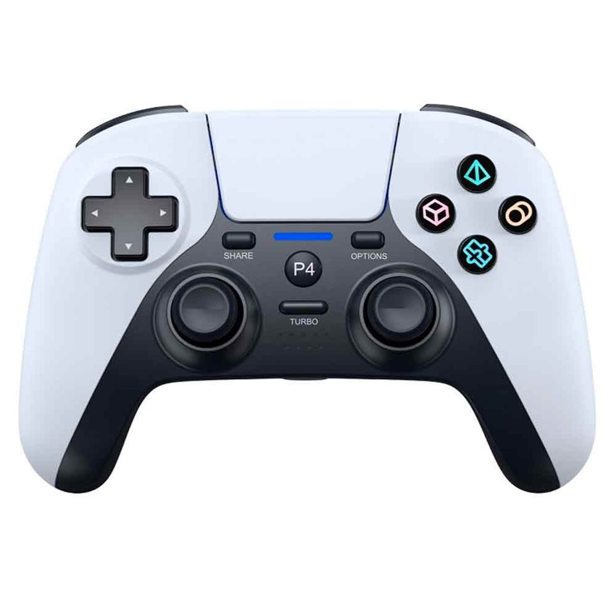 VARIOS - Mando para PS4 BlancoNegro Alta Calidad Alternativo diseño p5