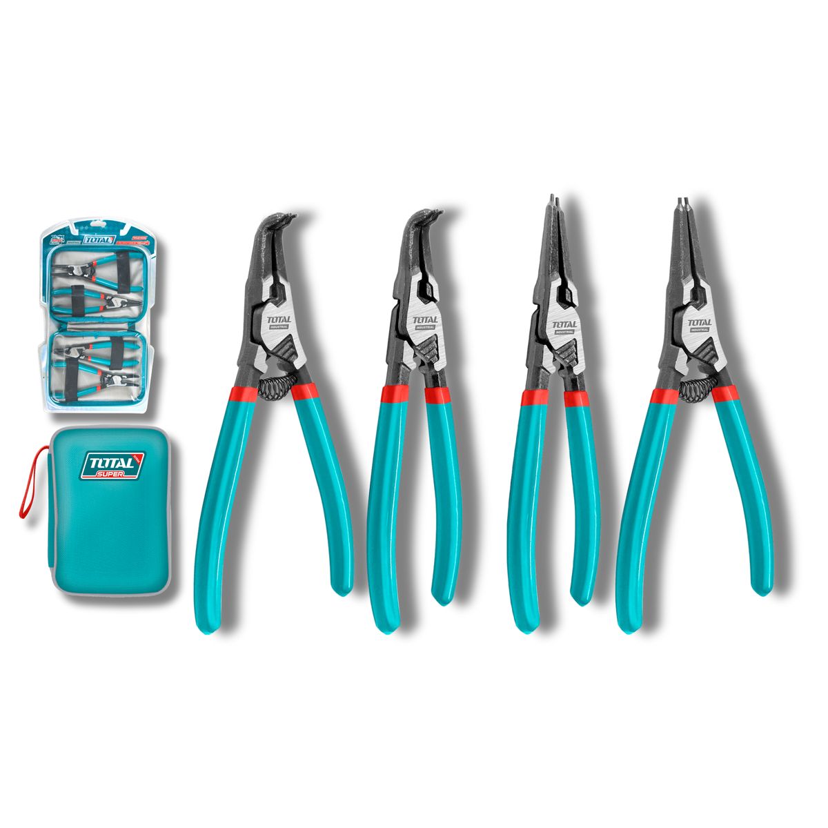 TOTAL TOOLS - Juego de alicates saca seguros  4 piezas Total