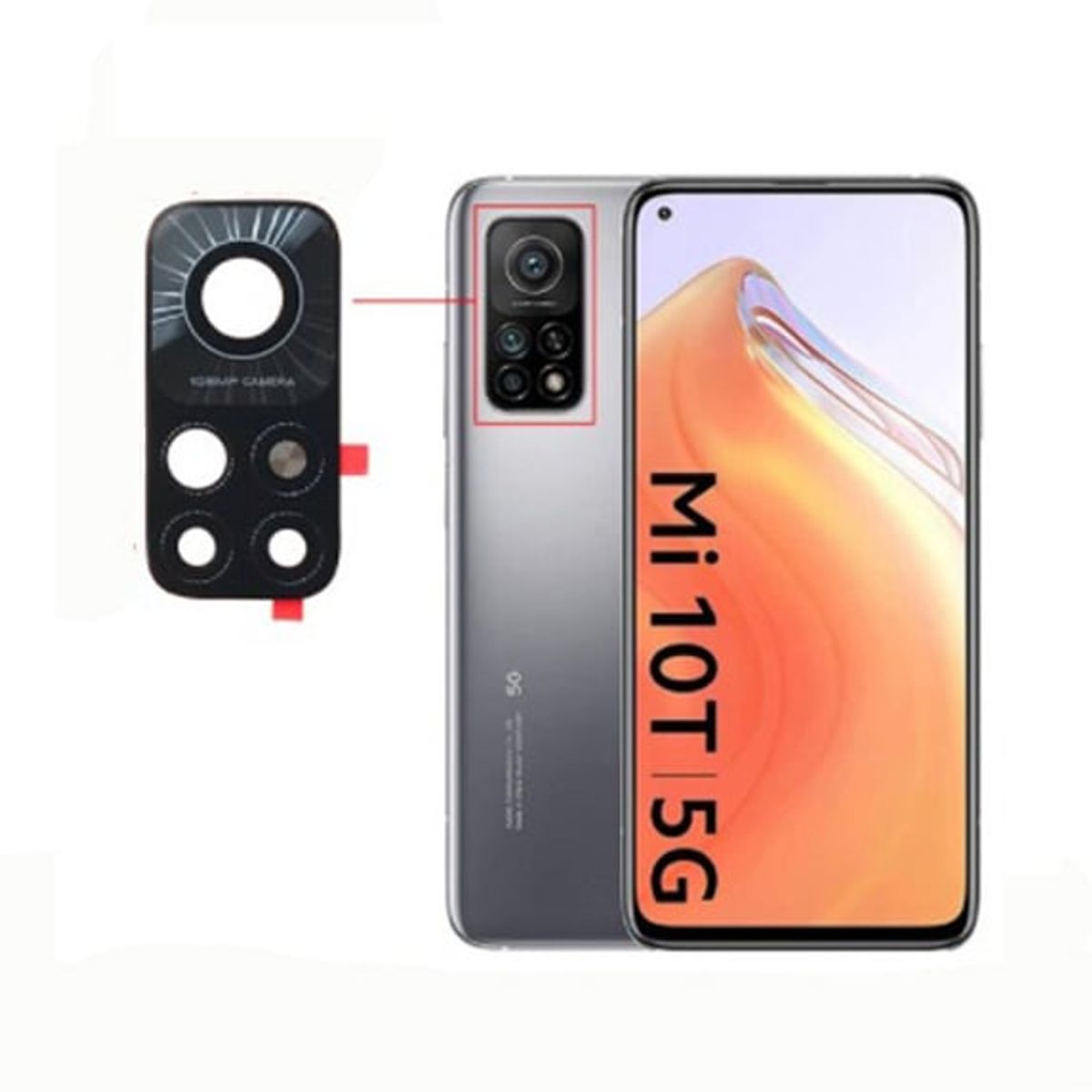 GENERICO - Repuesto lente Vidrio de cámara Xiaomi MI 10T 5G