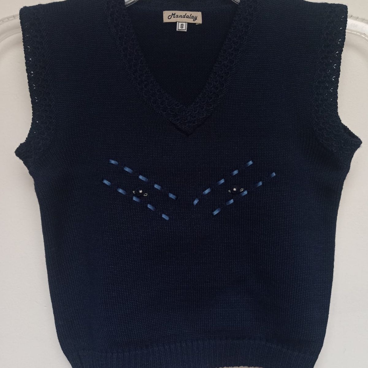 GENERICO - Pullover Chaleco Azul Niña Mandalay Knits