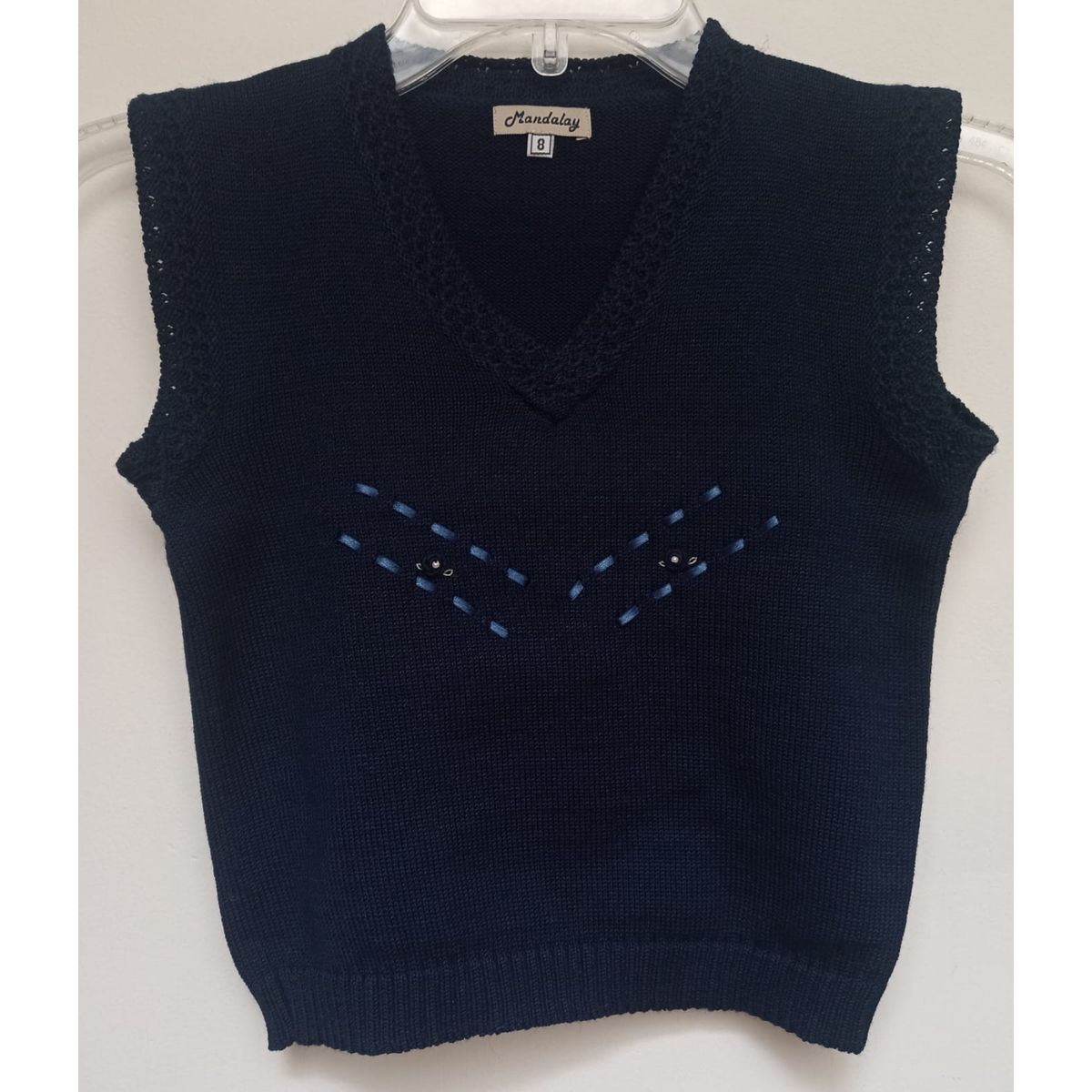 GENERICO - Pullover Chaleco Azul Niña Mandalay Knits