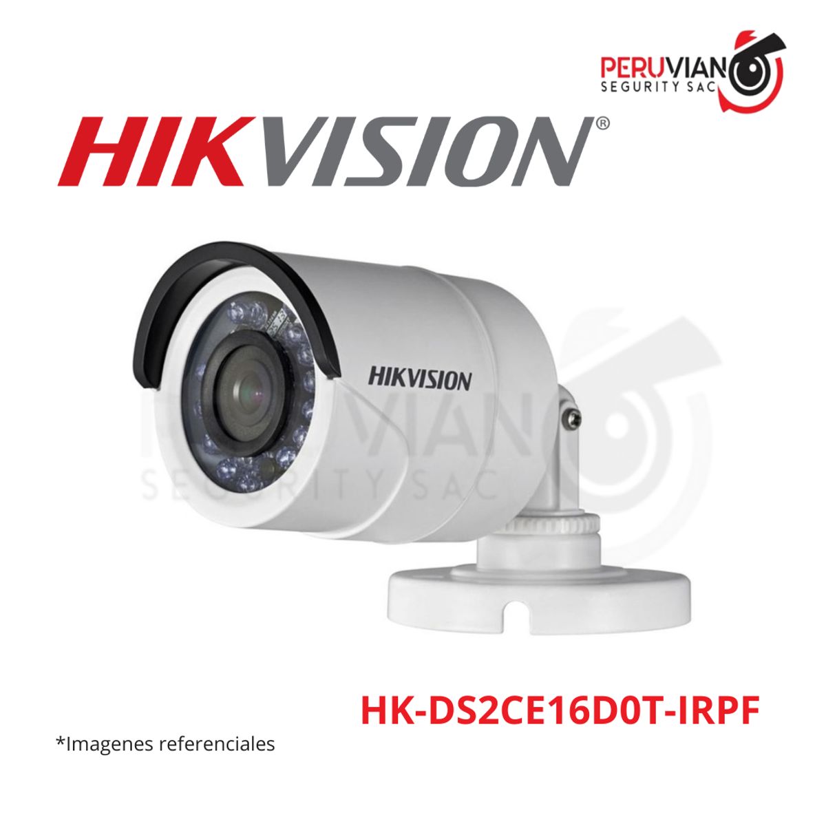 HIKVISION - TUBO 1080, LENTE 2.8 mm (92 grados) IR 20 mtrs HK-DS2CE16D0T-IRPF