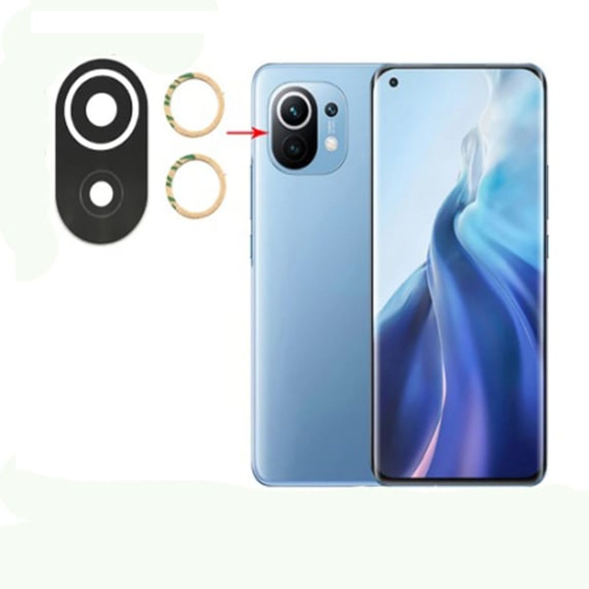 GENERICO - Repuesto lente Vidrio de cámara Xiaomi MI 11 Lite