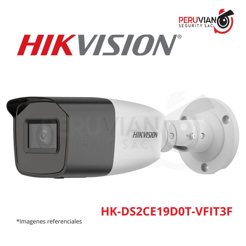 HIKVISION - TUBO 1080 exterior, LENTE 2.8 mm - 12 mm(92-23 grados)  HK-DS2CE19D0T-VFIT3F
