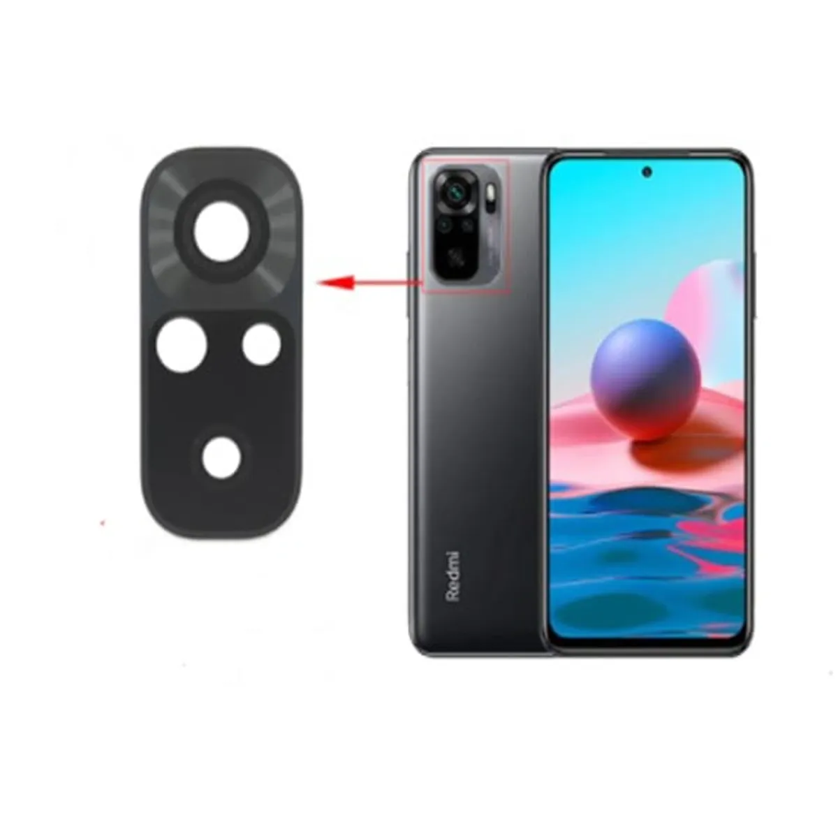 GENERICO - Repuesto lente Vidrio de cámara Xiaomi Redmi Note 10