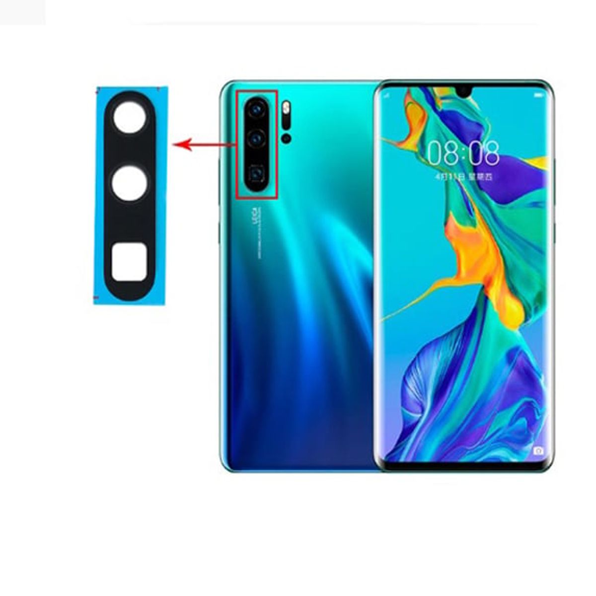 GENERICO - Repuesto lente Vidrio de cámara Huawei P30 Pro